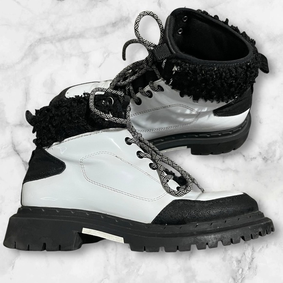 Desigual Lace-Up Trekking Boots Size 9 - Picture 11 of 17